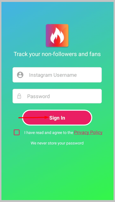This app will automatically show the users