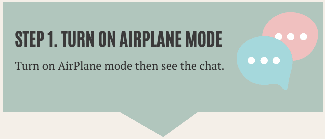Turn on Airplane Mode & Reply