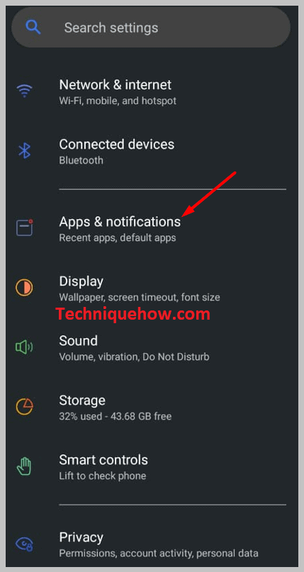 Under the Settings