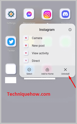 Uninstall Instagram