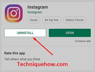 Unstall Instagram