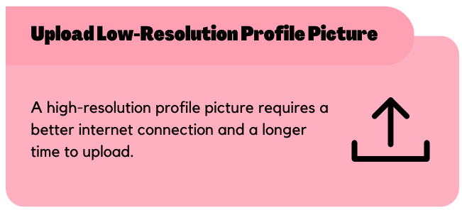 Upload Low-Resolution Profile Picture