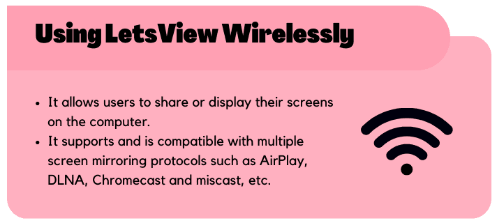 Using LetsView Wirelessly