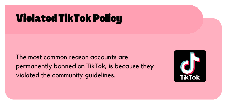 Violated TikTok Policy