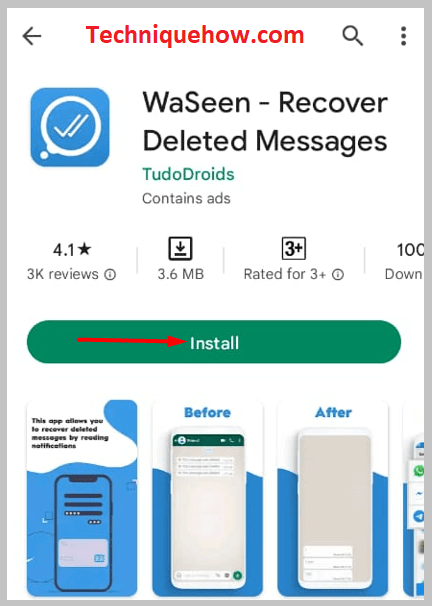 WaSeen - Recover Deleted Messages app