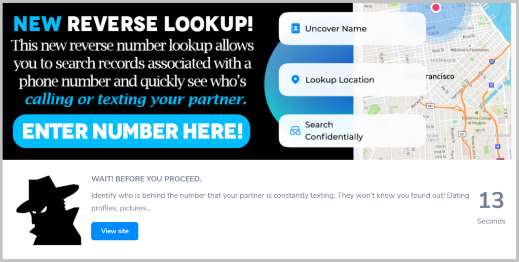 Wait for 20-50 seconds till the site searche