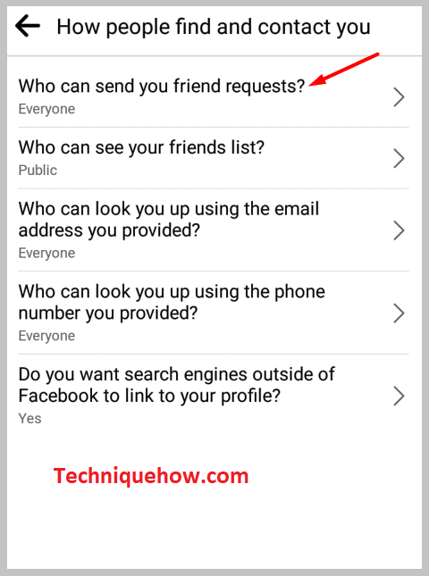 Who can send you a friend request