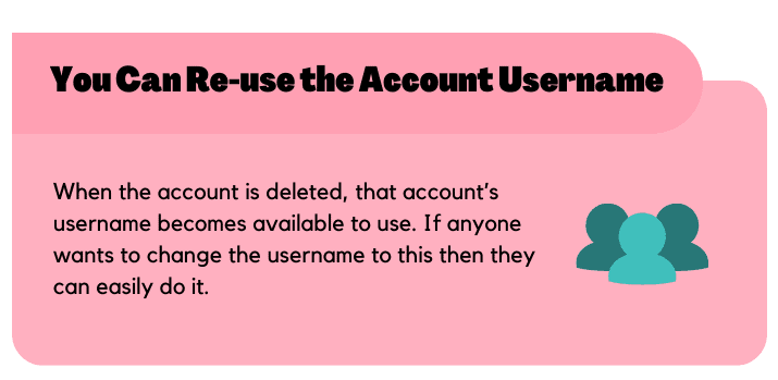 You can reuse the account username