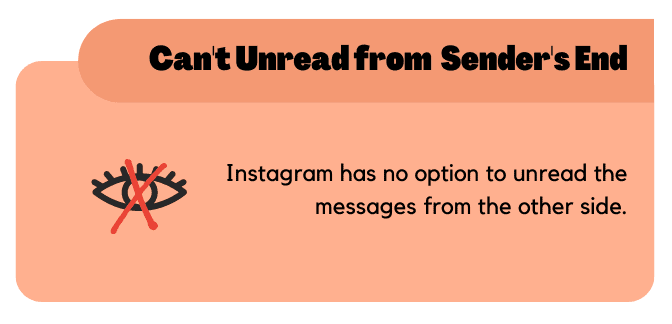 You can't unread from other person's end