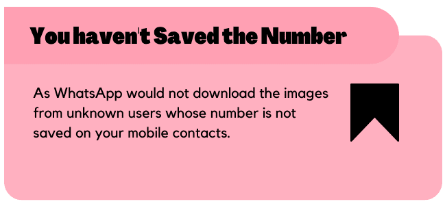 You haven't saved the number