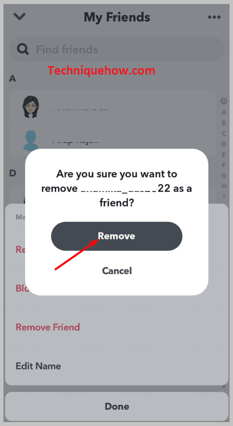 You need to confirm remove friend