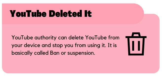 YouTube has been deleted
