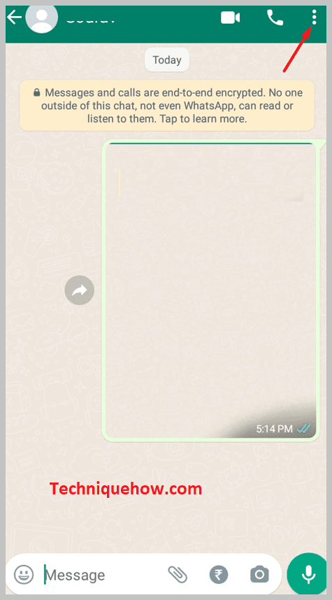 You'll find the three dots options on whatsapp