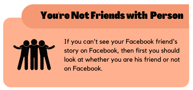 You're not friends with the person