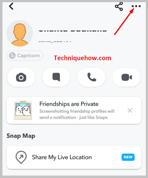 able to locate the Three dots