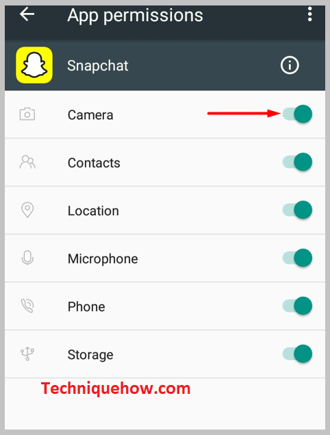 allowed the permissions for 'Camera'