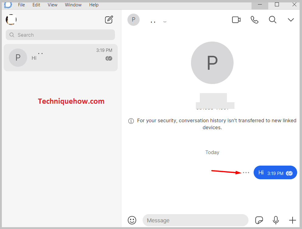 and click on the three-dots icon beside