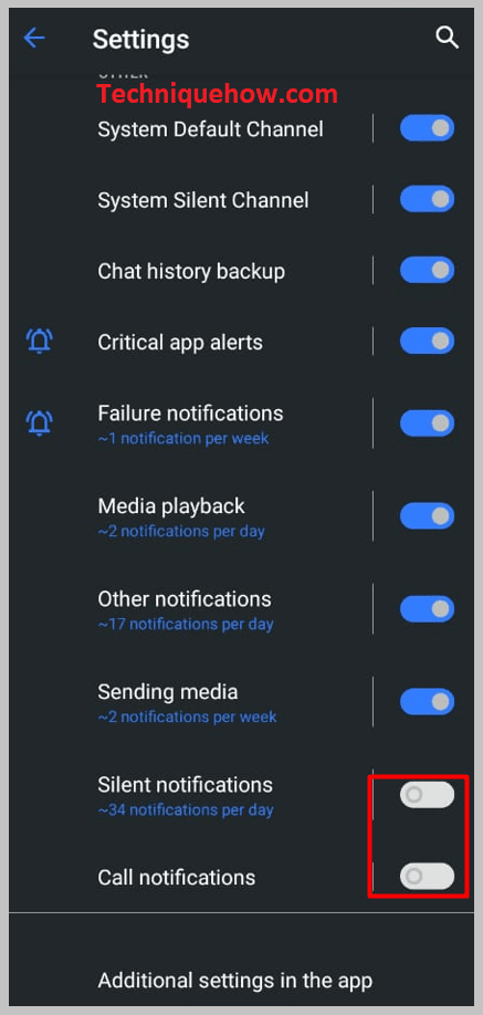 call notifications and turn that off 