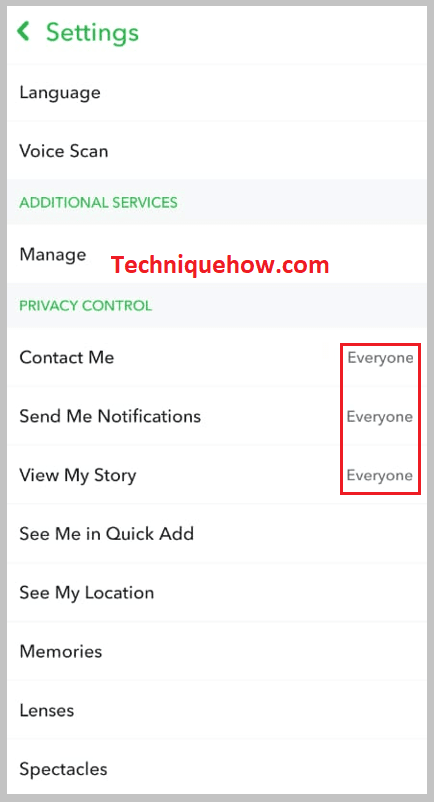 change and allow all the settings