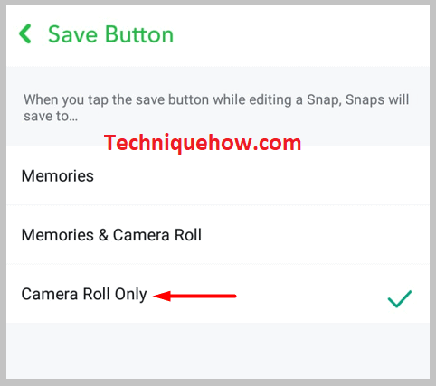 choose the 'Camera Roll' option