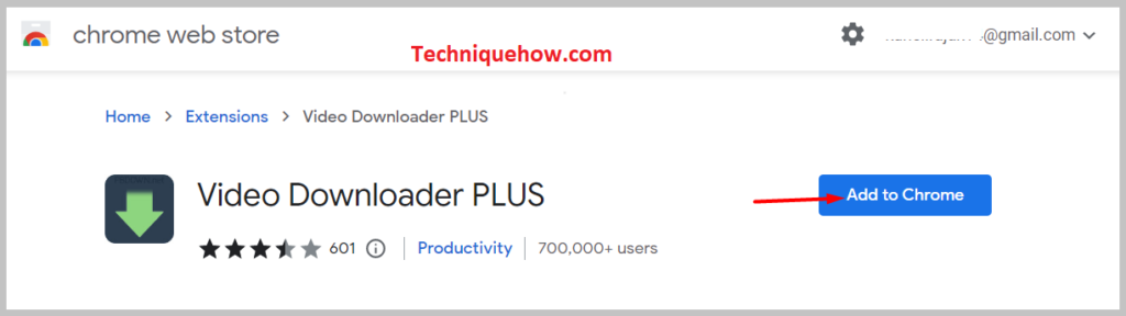 chrome extension, 'Video Downloader Plus'