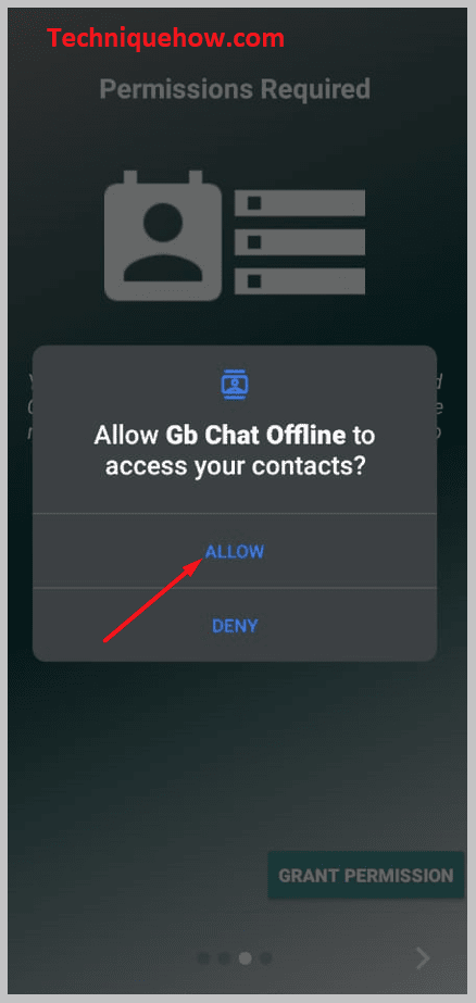 click on ALLOW contact