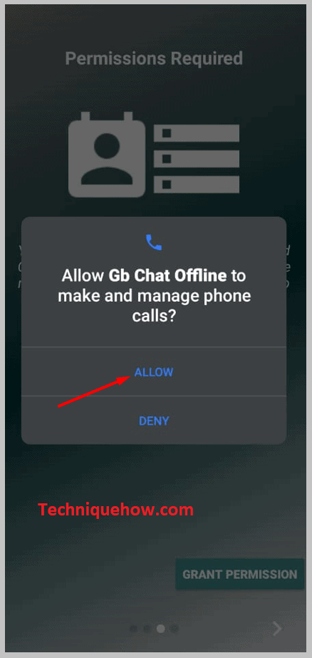click on ALLOW manage phone