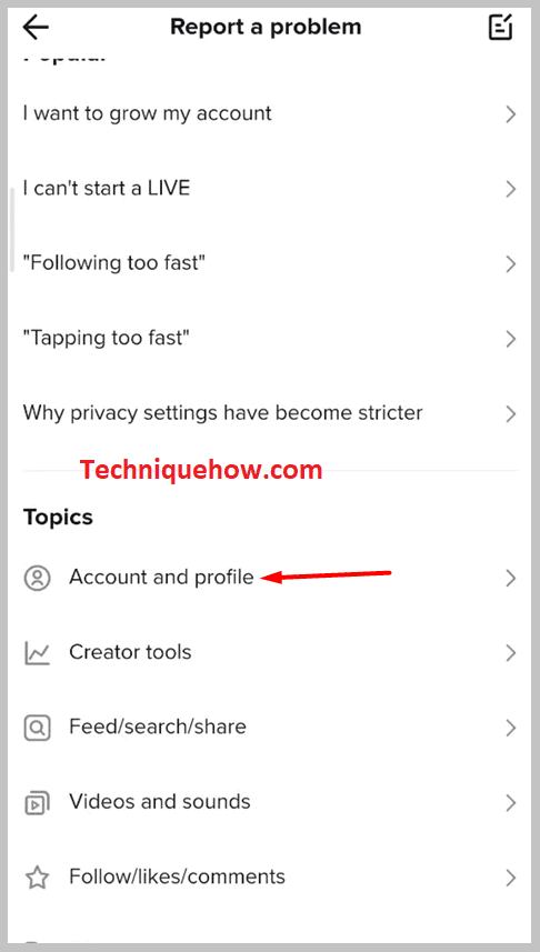 click on Account and Profile