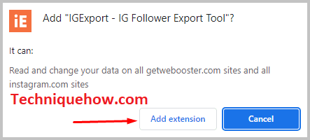 click on Add extension