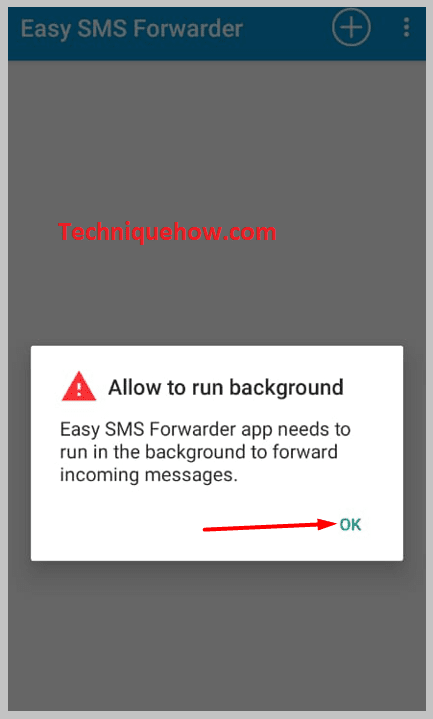 click on OK easy sms