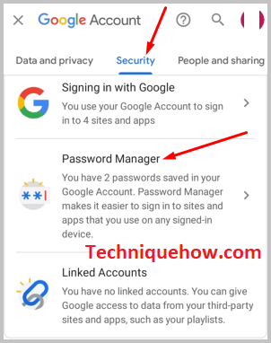 click on Password Manager