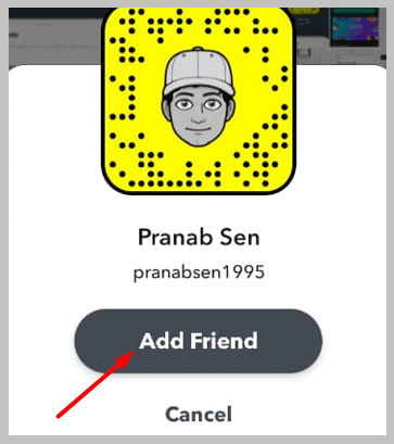 click on the Add Friends in your contact list