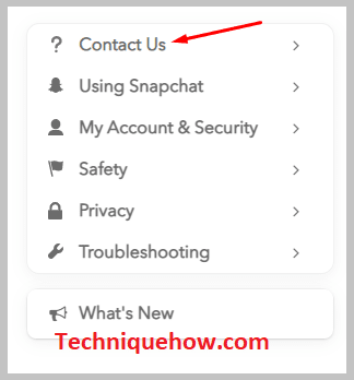click on the Contact Us button.