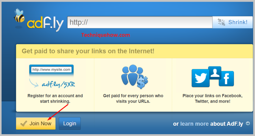 click on the “Join Now” button to register there