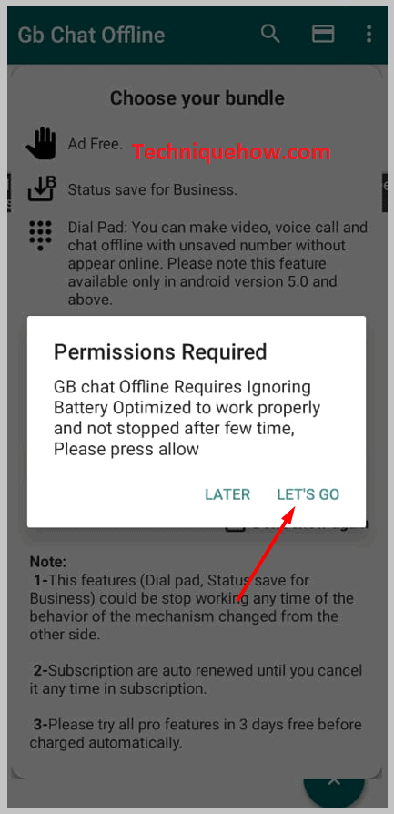 click on the LET'S GO option