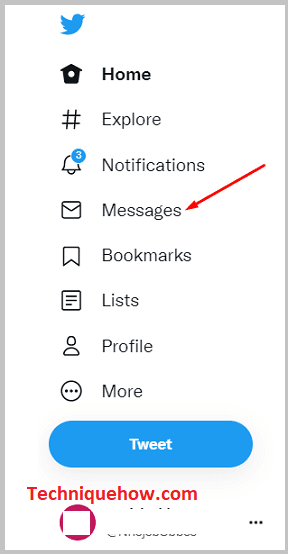click on the Messages option