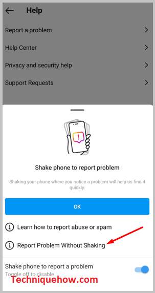 click on the blue Report a Problem