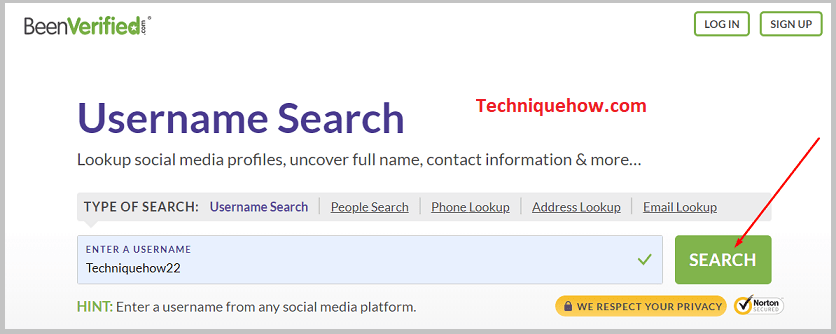 click on the green SEARCH button