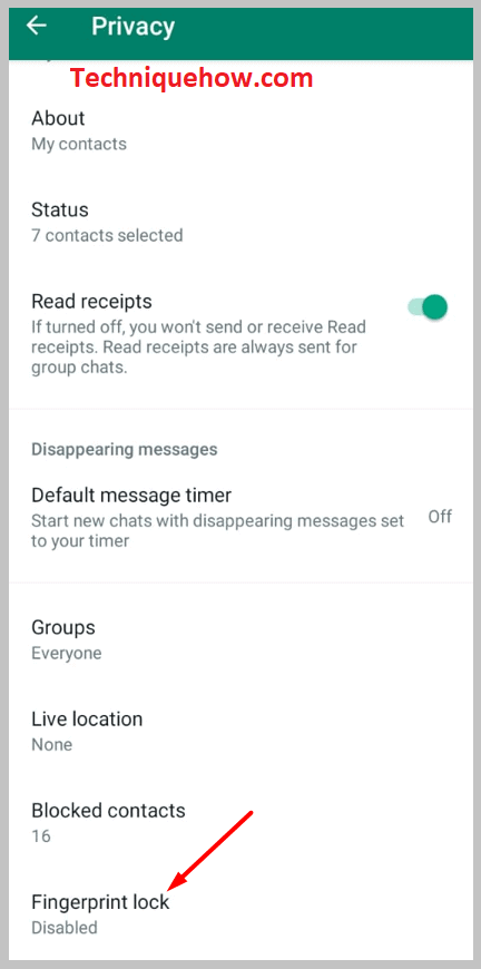 click on the last option i.e Fingerprint lock