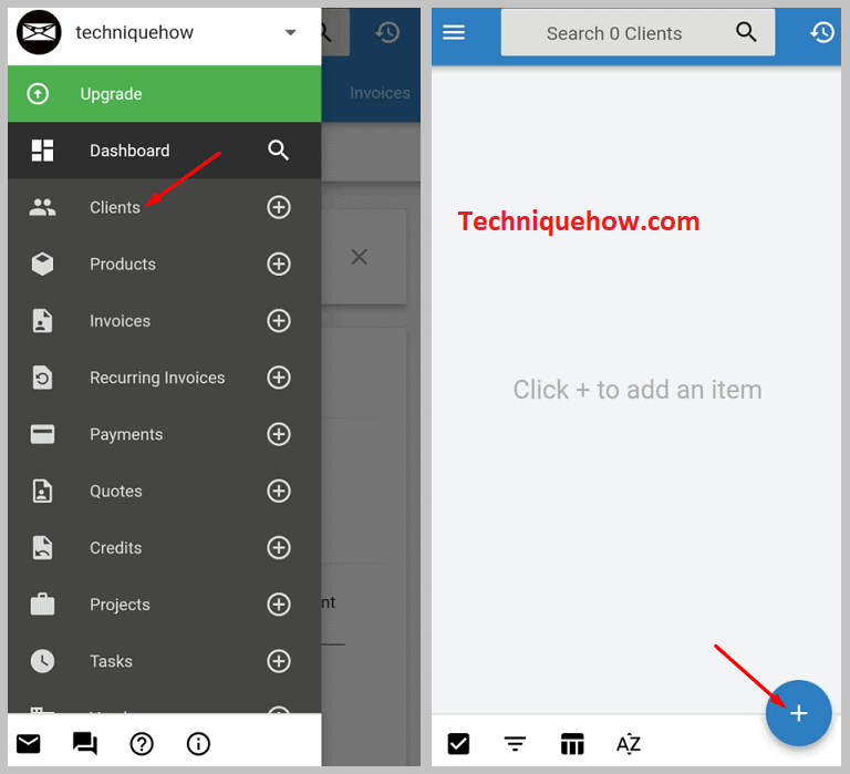 click on the option Clients and fill-up