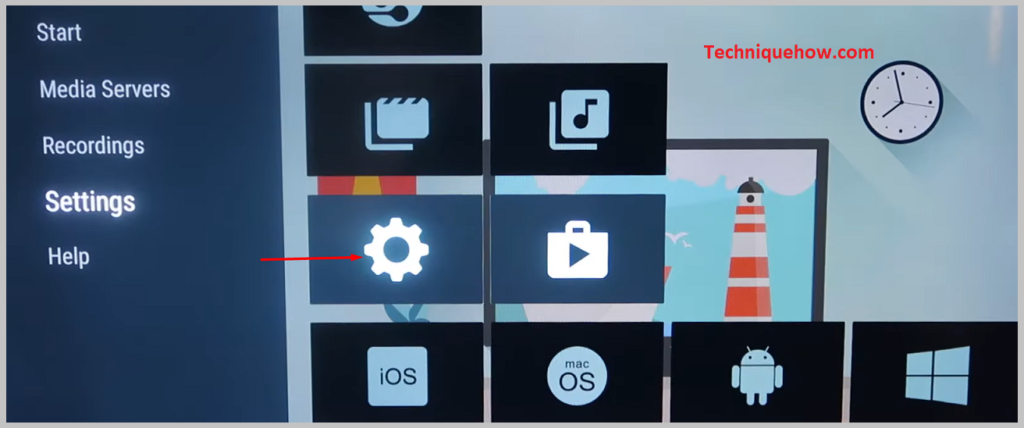 click on the wheel symbol of Settings