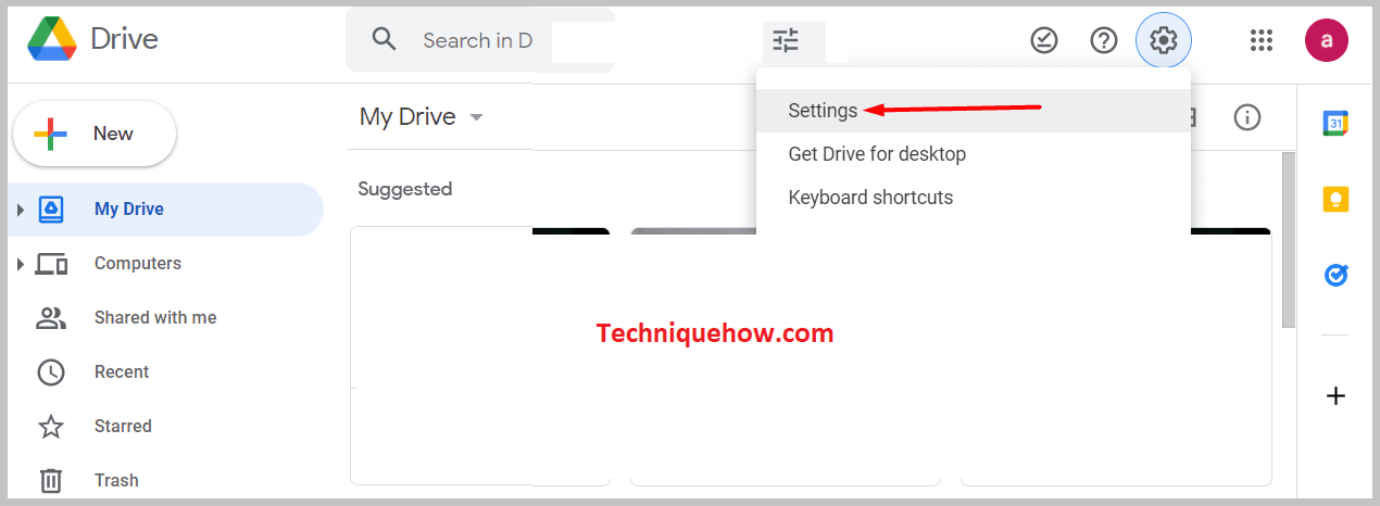 click on the ‘Settings’ option