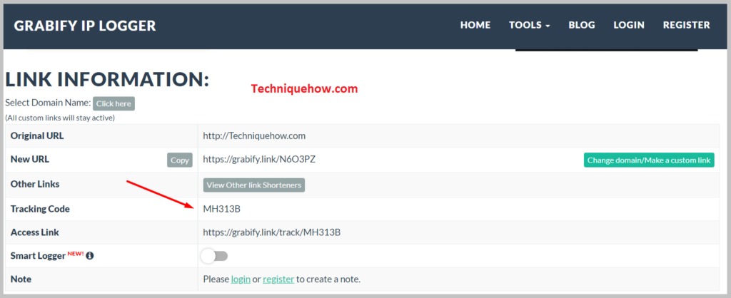 click the option that says Tracking code