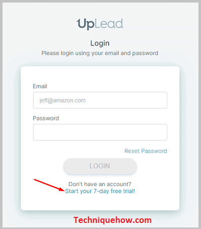 clicking on Start your 7- day free trial