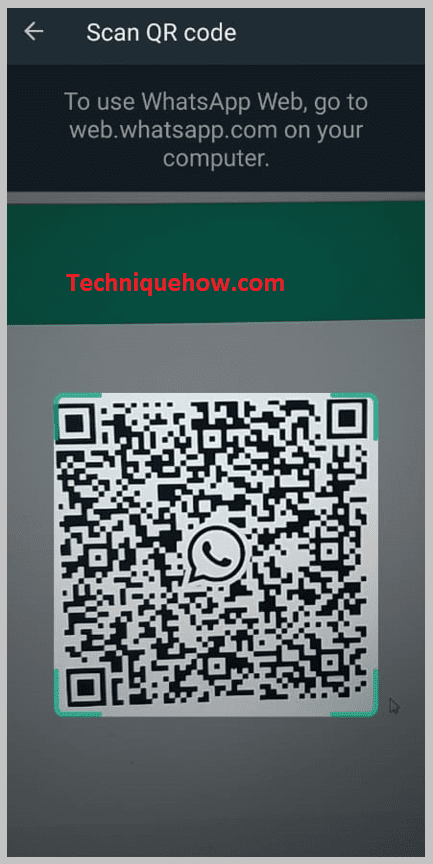  directed to a page that shows a QR code
