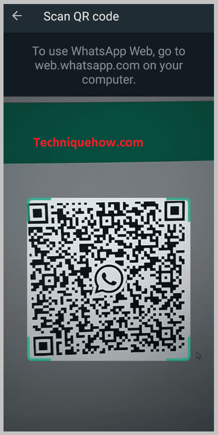 directed to a page that shows a QR code