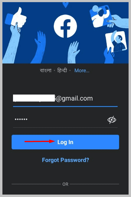 email address and with the correct password
