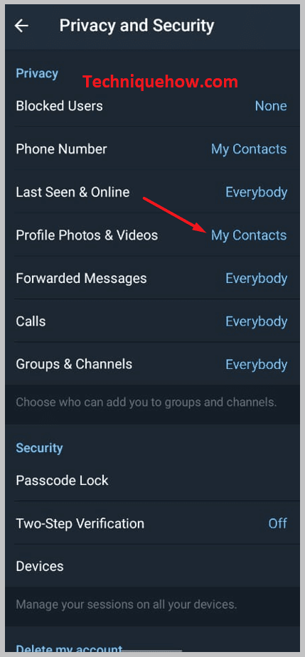  enable Profile photos and calls 