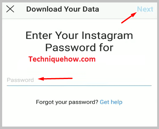  entering your password, click on Next