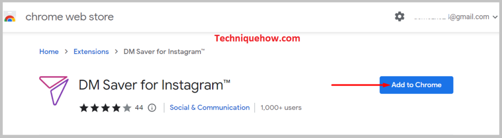 extension ‘DM Saver for Instagram’ to your chrome